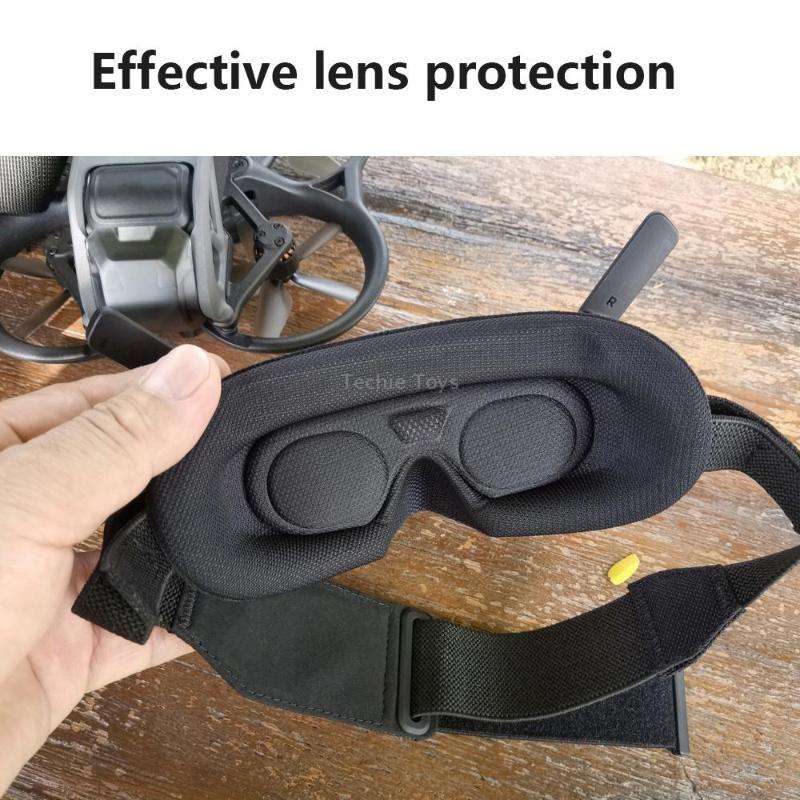 For DJI Goggles 2 Foam Padding Sponge Eye Pad Mask With Lens Cover Black