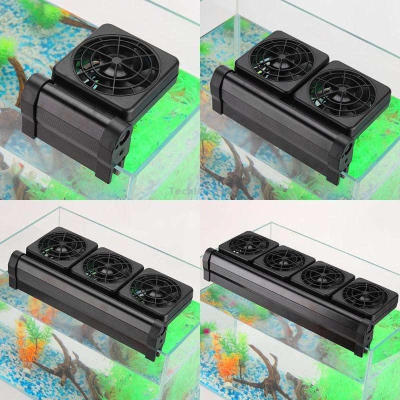 Fish Tank Cooling Fan Cooling Silent Aquarium Fan, Specification: 2 Head EU Plug