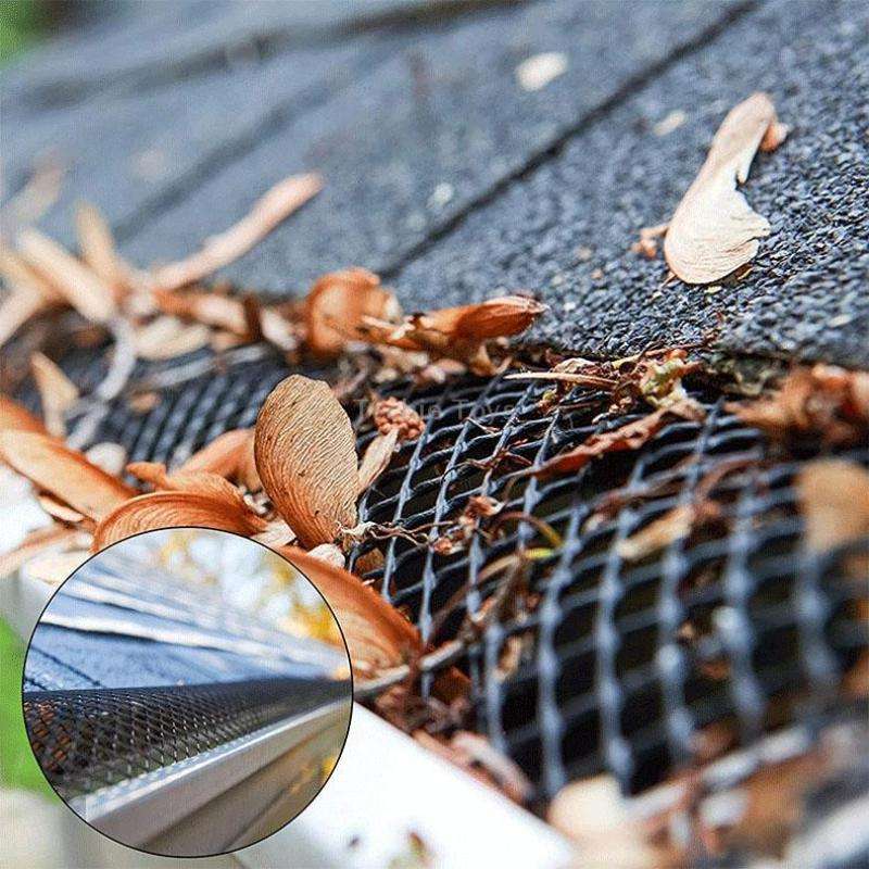Plastic Gutter Guard Prevent Leaves or Debris From Clogging Downspouts and Drains, Width x Length: 1