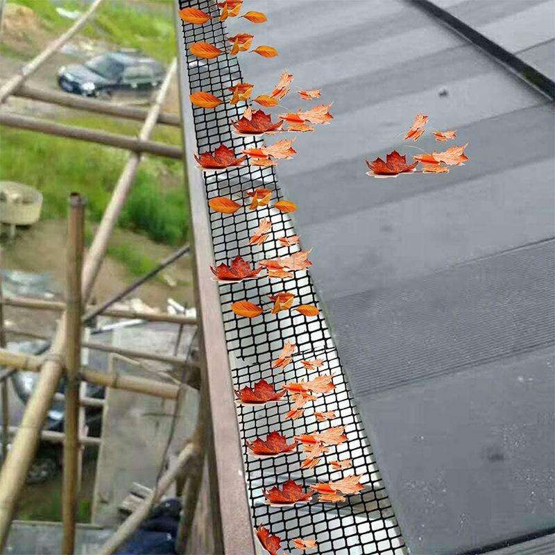 Plastic Gutter Guard Prevent Leaves or Debris From Clogging Downspouts and Drains, Width x Length: 1