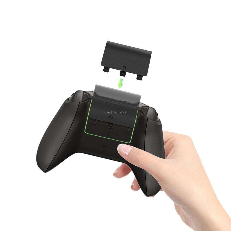 For Xbox One 5pcs Wireless Controller Battery Cover Replacement Battery Doors(Black)