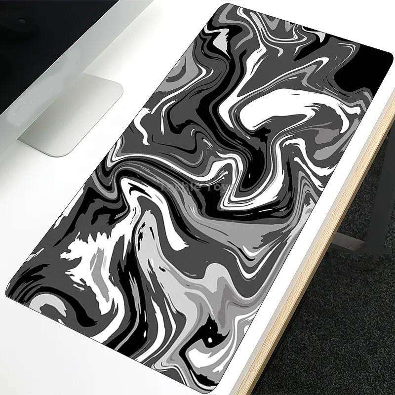 Large Abstract Mouse Pad Gamer Office Computer Desk Mat, Size: 300 x 700 x 2mm(Abstract Fluid 28)
