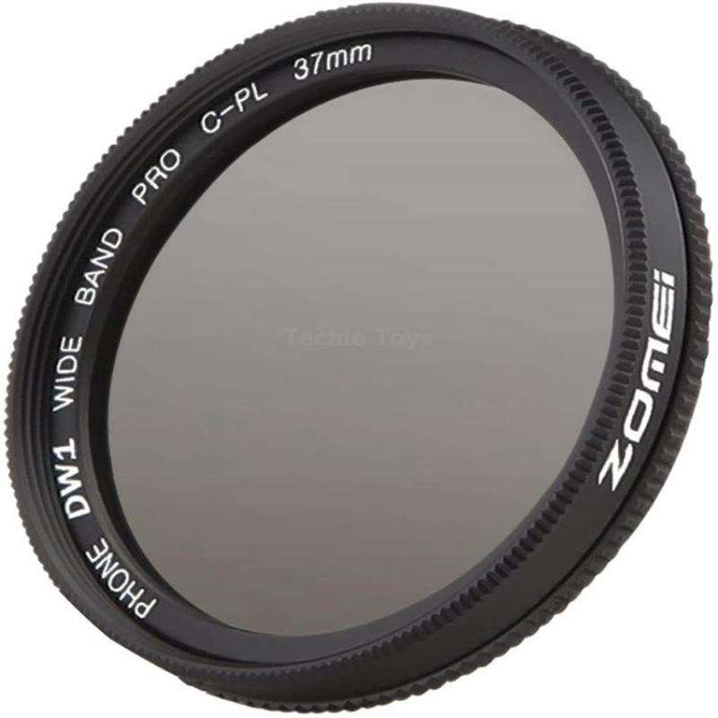 ZOMEI Camera Filter 37MM CPL Polarizer Mobile Phone External Lens(Black)