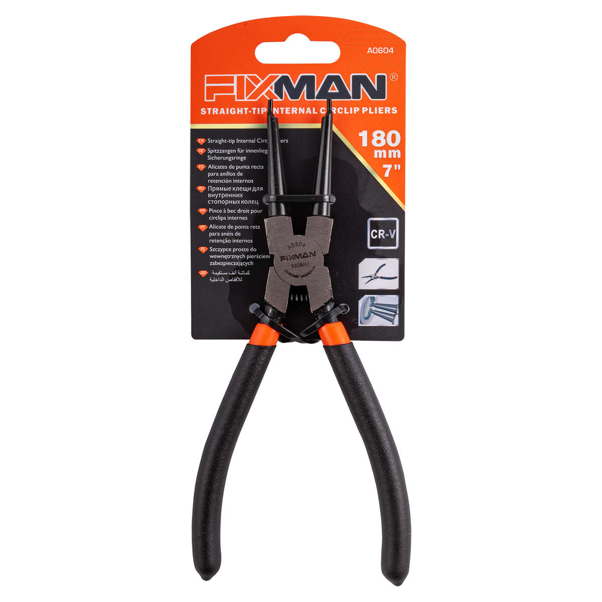 Fixman Straight Internal Circlip Pliers 7'/175Mm