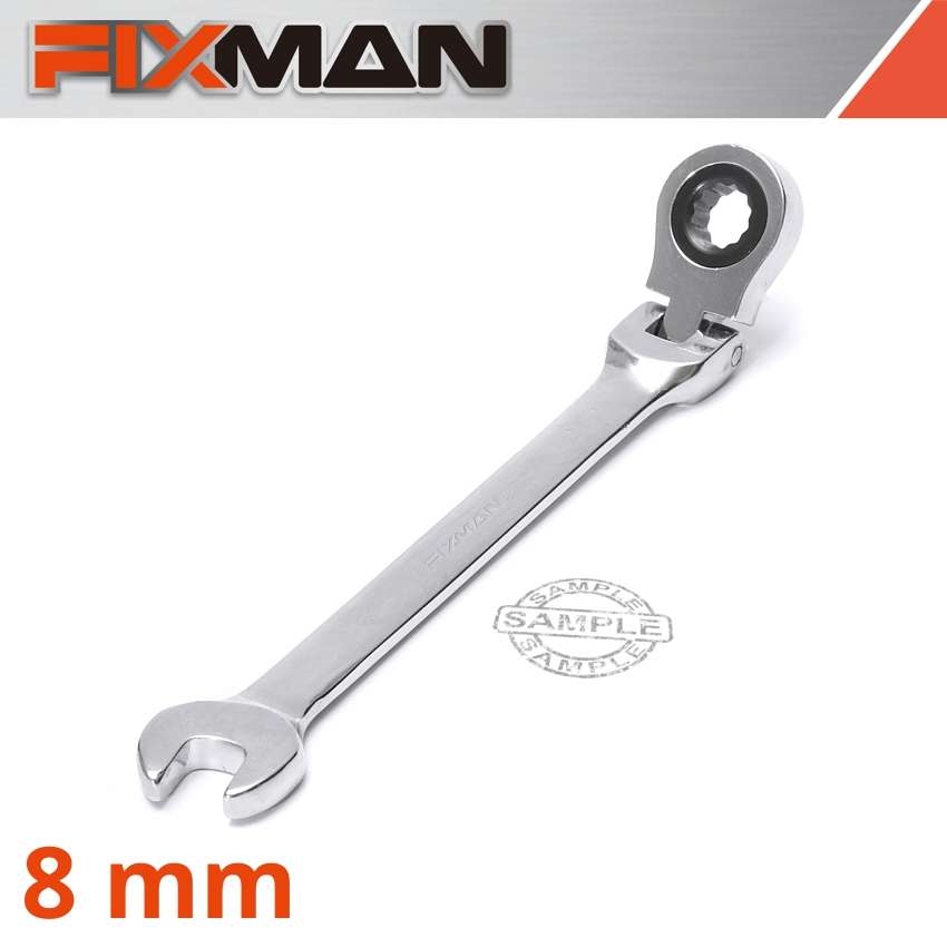 Fixman Flexible Ratchet Combination Wrench 8Mm