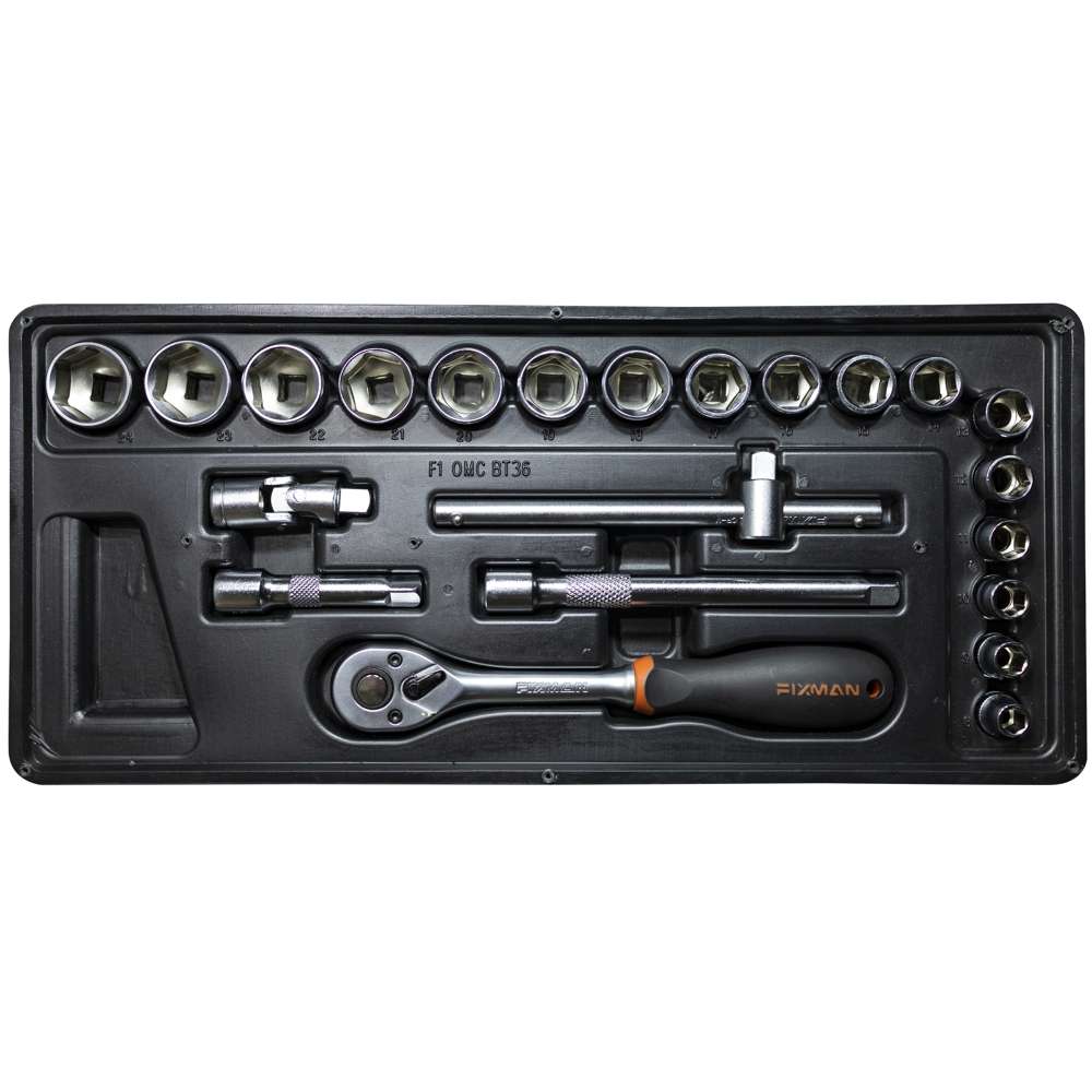 Fixman 22-Pc 3/8' Dr.Sockets & Accessories