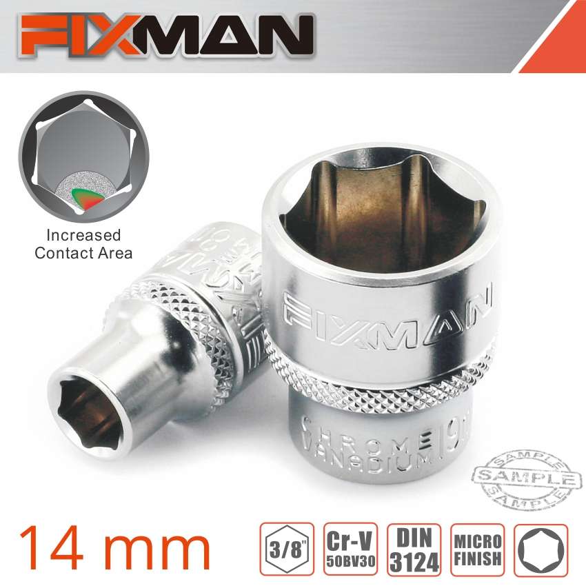 Fixman 3/8' Drive Hex Socket 14Mm