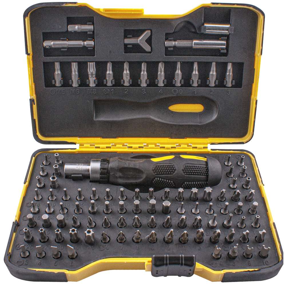 Tork Craft 101Pc Screwdriver Insert Bit Set In Storage Case All Bit Types Inclu
