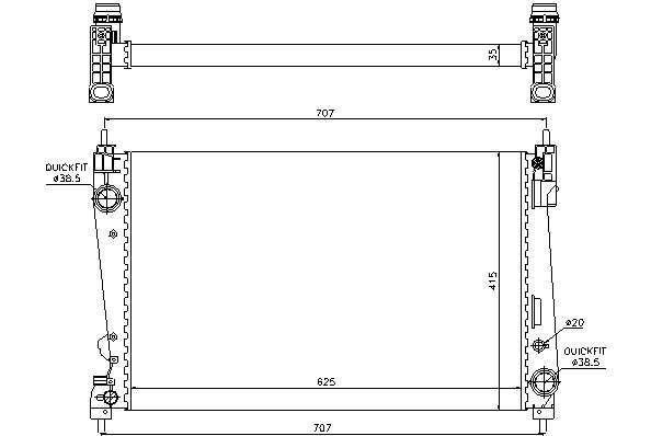Alfa Radiator-cooling-aluminium (625x415x29)
