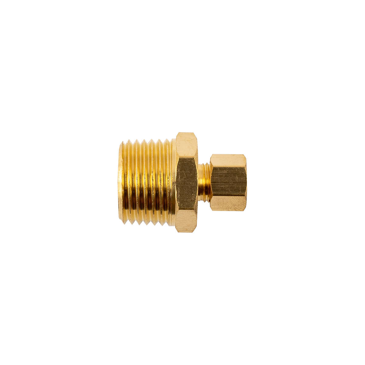 Aircraft Brass Conical Str. 1/4' Tube X 1/2' M