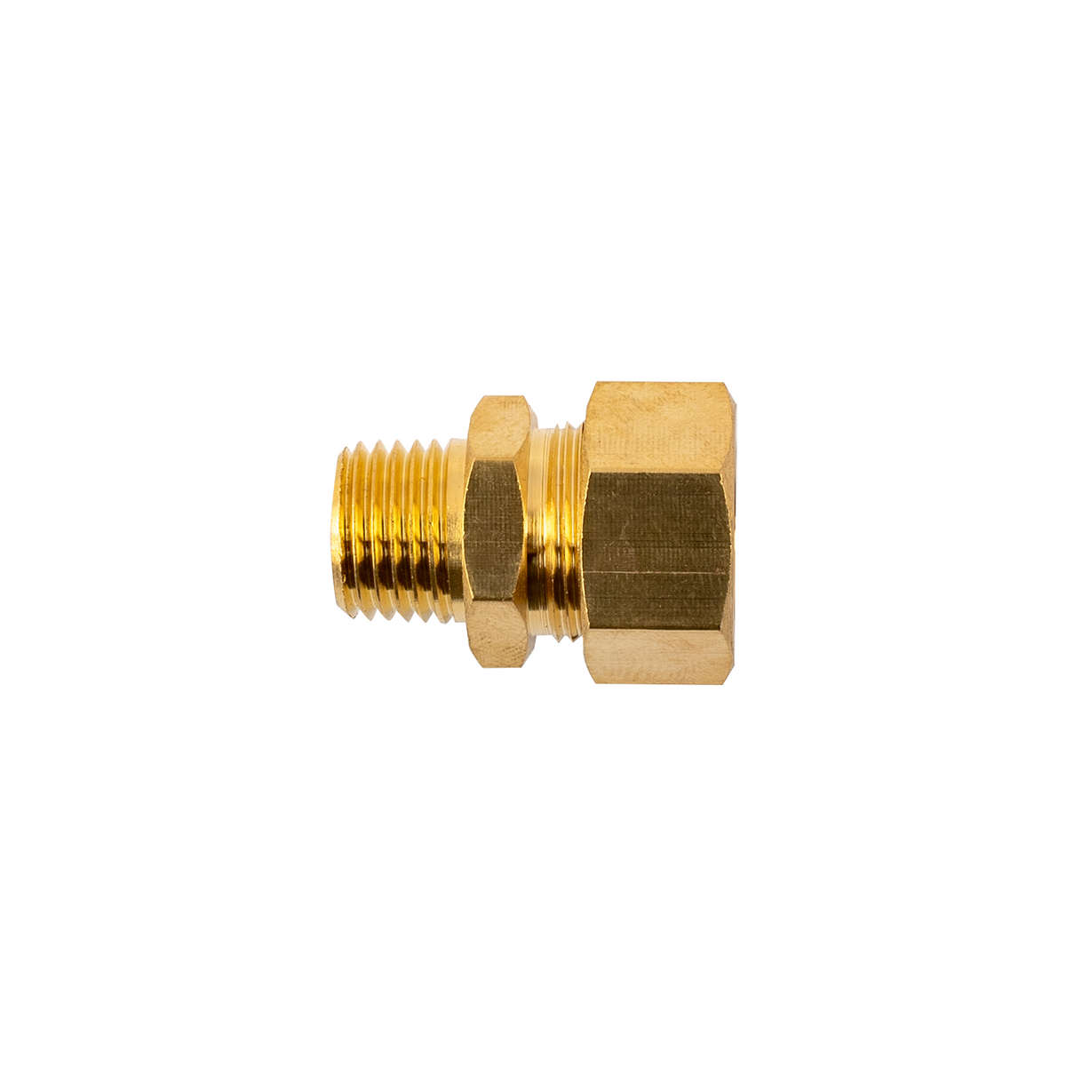 Aircraft Brass Conical Str. 1/2' Tube X 1/4' M