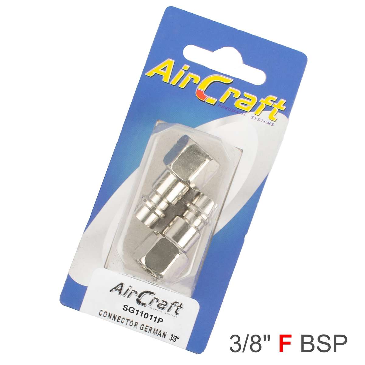 Aircraft Connector German 3/8' Female 2Pc Pack