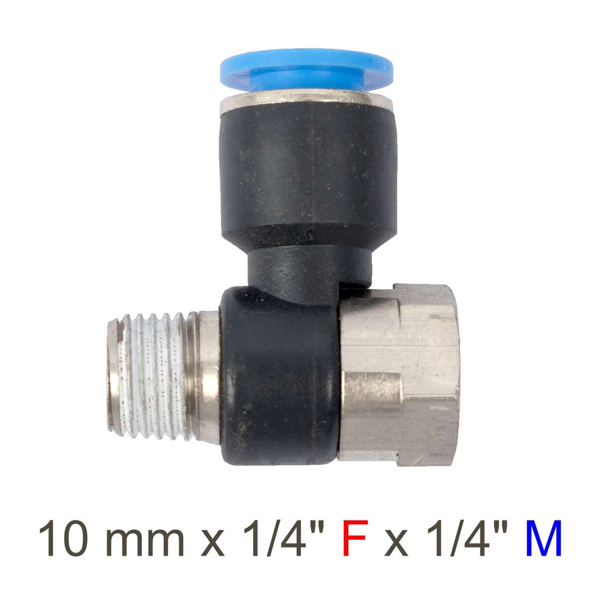 Aircraft Pu Hose Fitting Tee 10Mm X 1/4'F X 1/4'M