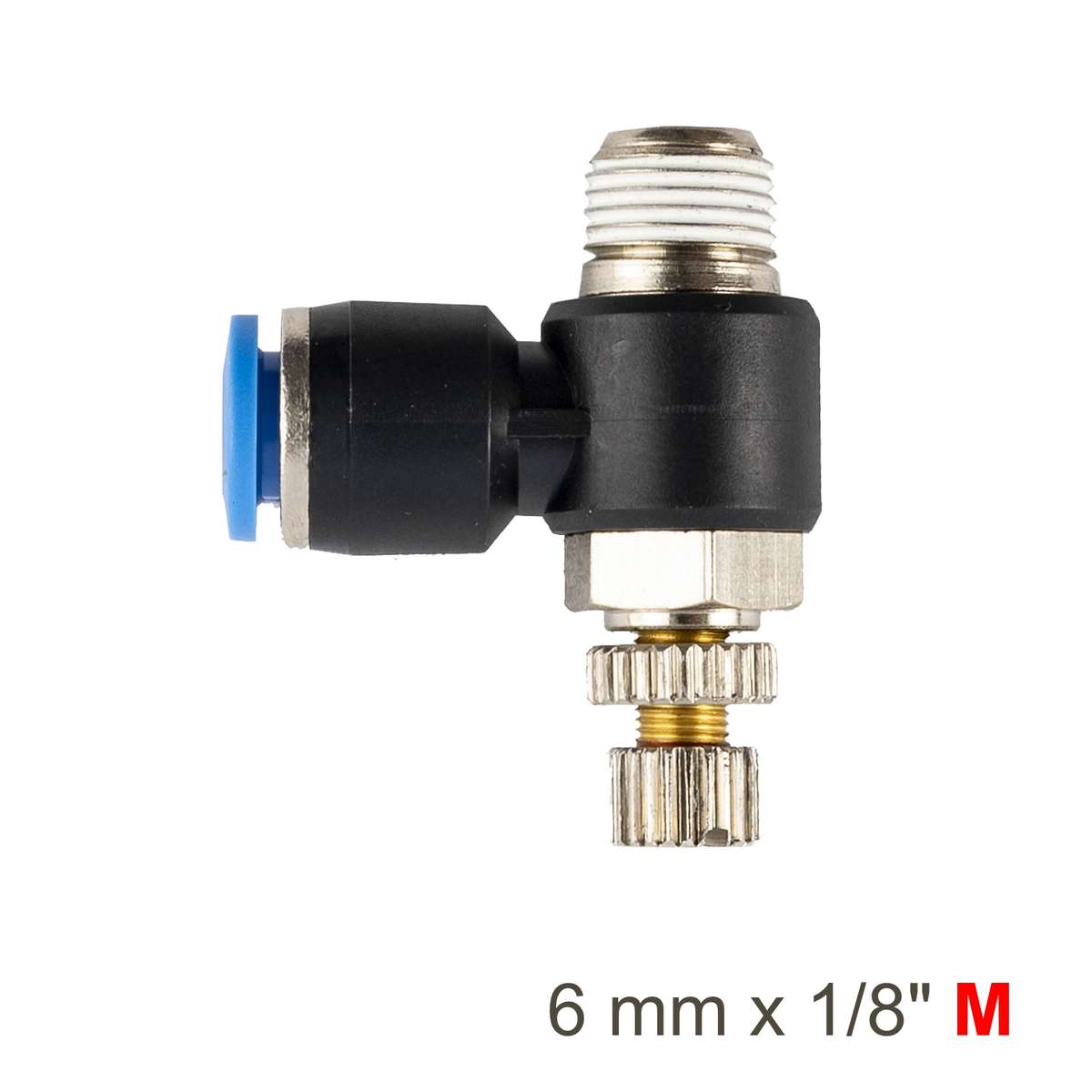 Aircraft Flow Control Swiv. Elbow Pu 6Mm X 1/8' M