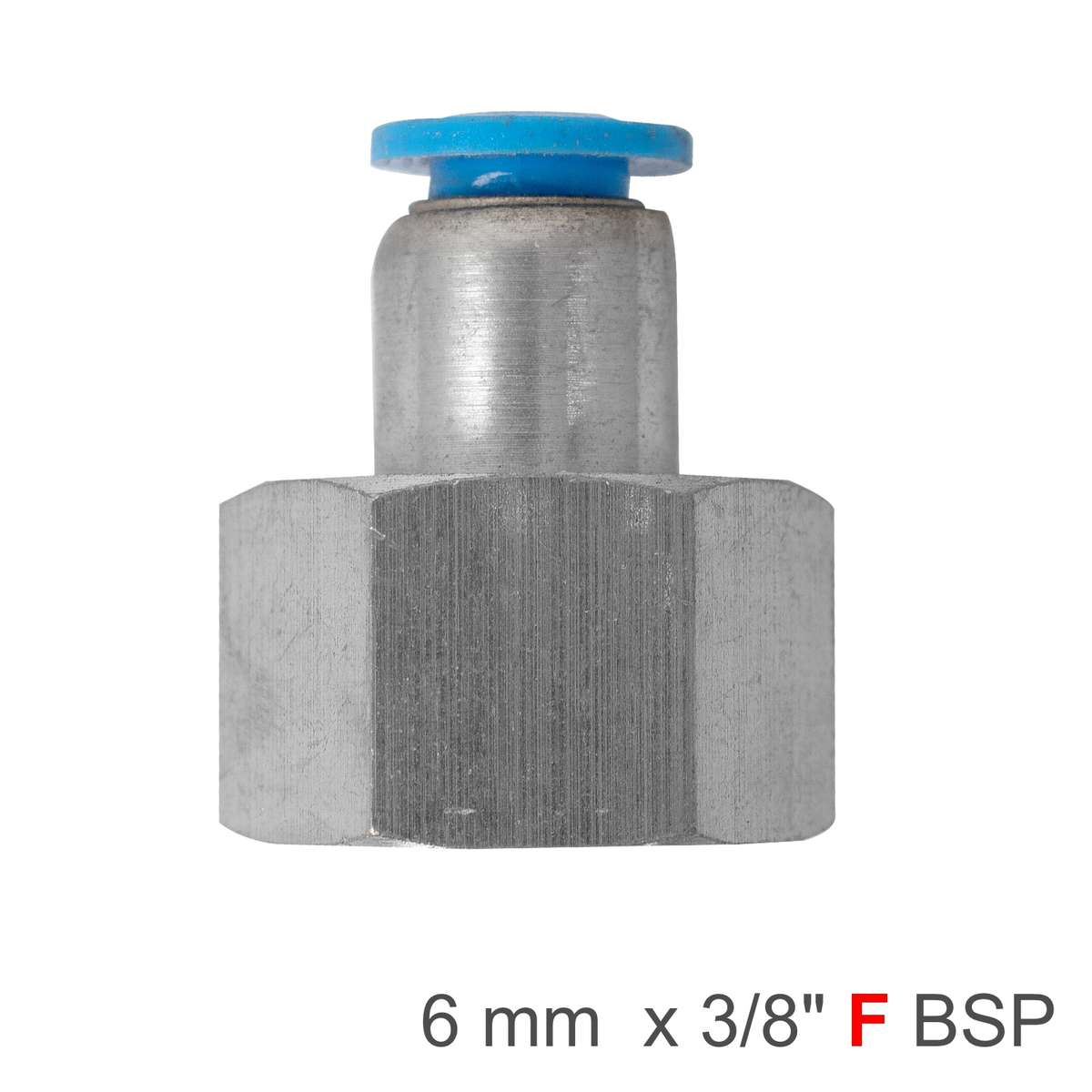 Aircraft Pu Hose Fitting Straight Stud 6Mm-3/8 F