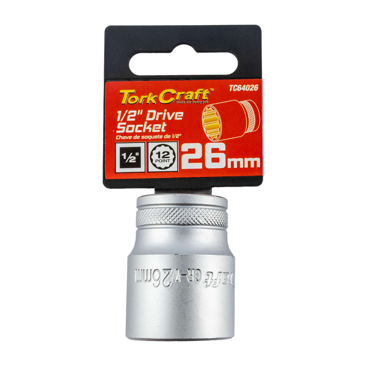 Tork Craft Socket 26Mm X 41.8Mm 1/2' Drive Crv 12 Point