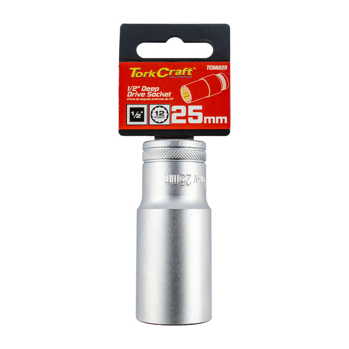 Tork Craft Socket 25Mm 1/2' Dr Deep Socket Crv 12 Point