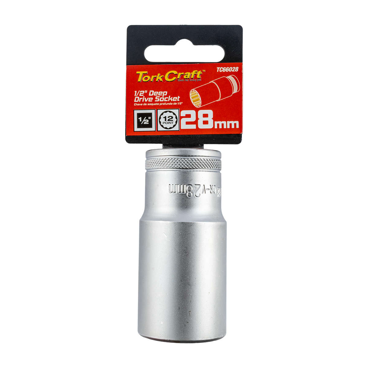 Tork Craft Socket 28Mm 1/2' Dr Deep Socket Crv 12 Point