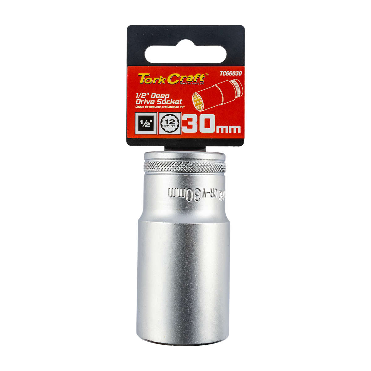 Tork Craft Socket 30Mm 1/2' Dr Deep Socket Crv 12 Point