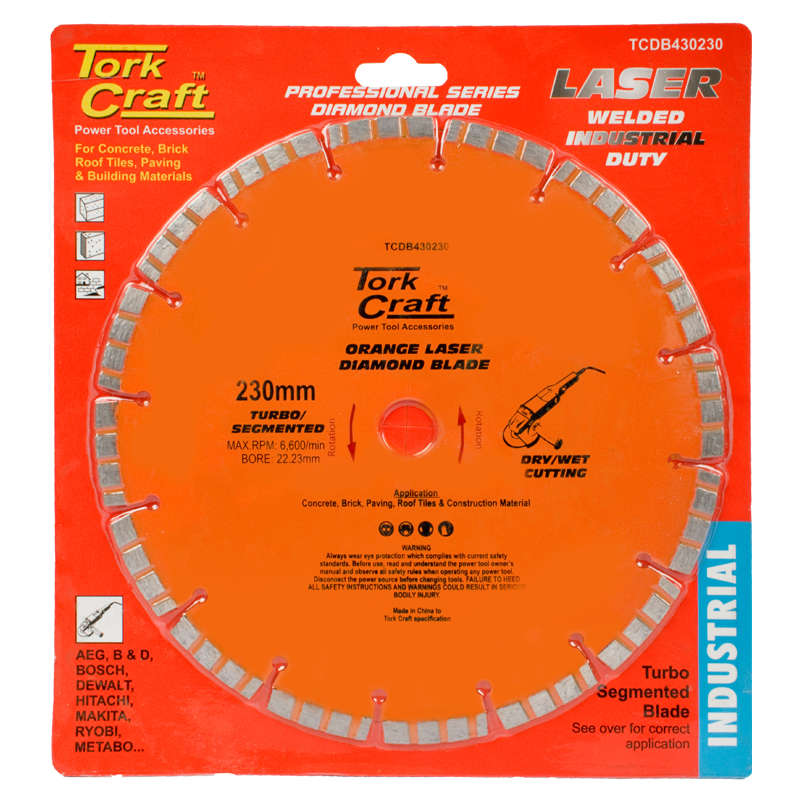 Tork Craft Diamond Blade 230X22.22 Turbo/Segm.Laser