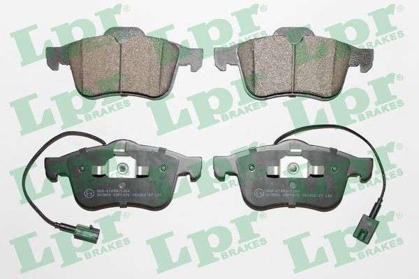 Alfa brake pad set F - with sensor 155.2/156.5x69/71.6