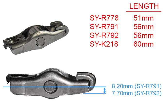 Alfa / Fiat roller rocker arm (57 LONG X 17 ROLLER)