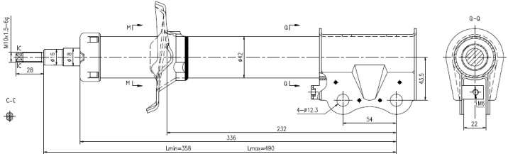 Renault shock absorber-gas - front L/R