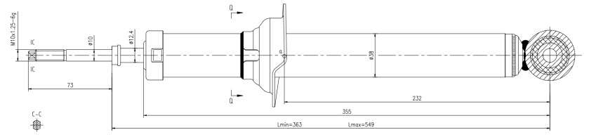 Proton shock absorber-gas-rear (gen2/persona)