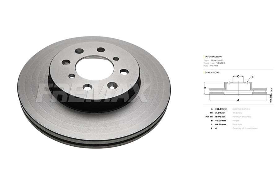 MG Brake disc front - vented (262x21/44.8)