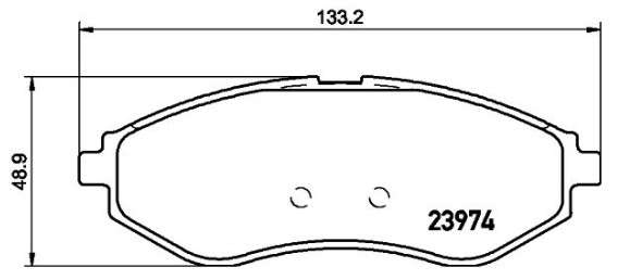Proton brake pad set - front 133x49x18