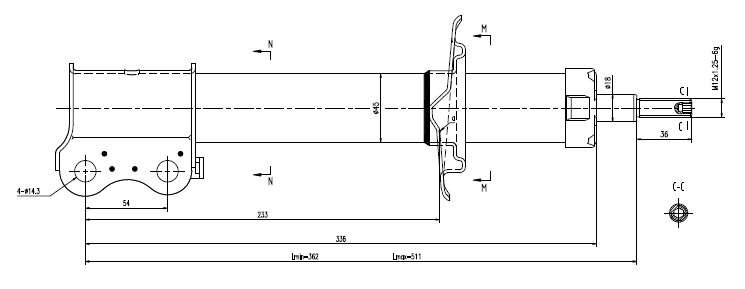 Renault shock absorber-gas - front L/R