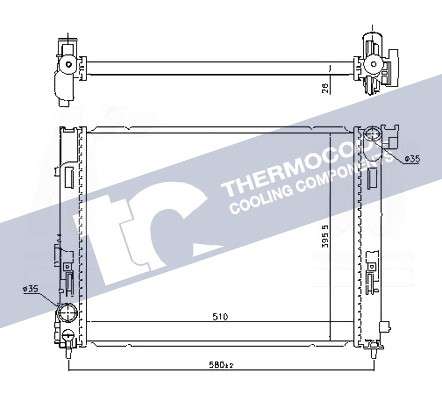 Renault / Nissan radiator-cooling-aluminium 510x395x26 (manual)