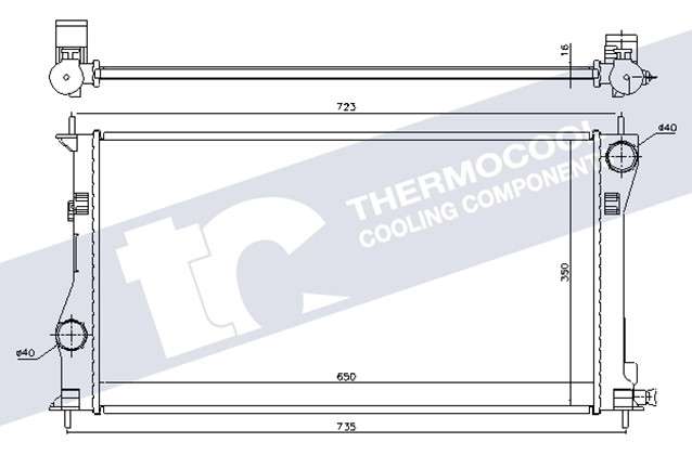 Subaru radiator-cooling-aluminium 650x348x22