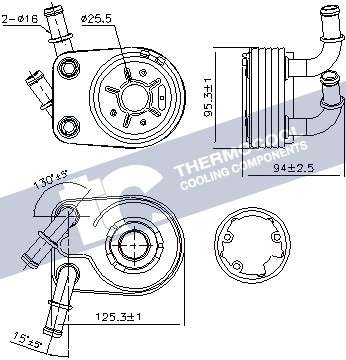 Alfa oil cooler - engine
