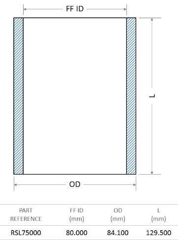 MG Sleeve - f/f flanged 1 cyl