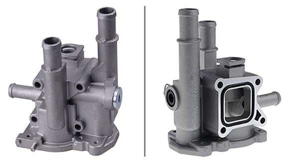 Alfa thermostat housing-aluminium REAR UNIT