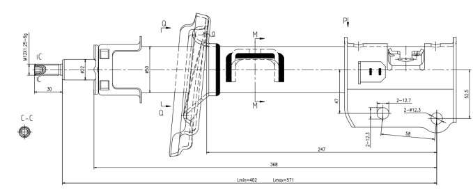 Fiat KYB shock absorber-gas-front right