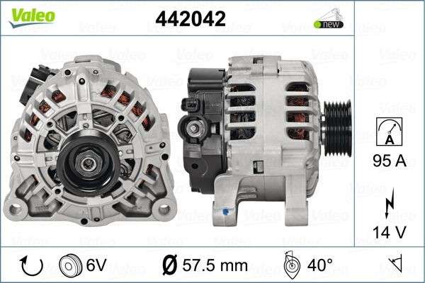 Fiat alternator (95A 6PK)