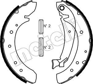 Peugeot brake shoe set - rear - 254X57