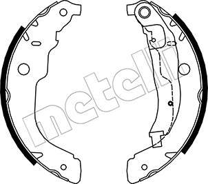 Peugeot brake shoe set - rear (228.6x39)