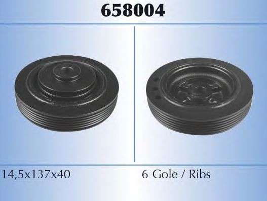 Renault Crankshaft pulley-micro-V belt (137MM 6 RIBS)