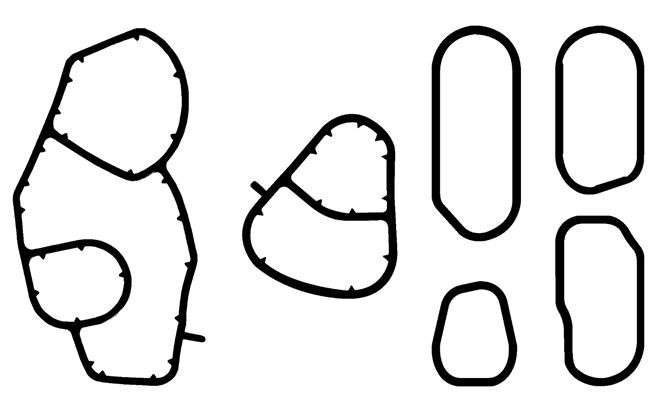 Peugeot oil cooler gasket set - engine (6 PIECES)