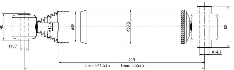 Peugeot Gold shock absorber-gas-rear (hatchback)