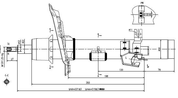 Renault shock absorber-gas-front left