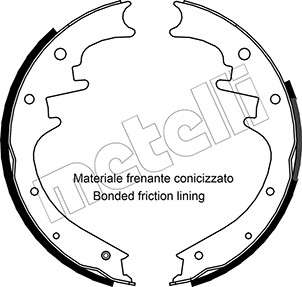 Jeep brake shoe set - rear 254X46