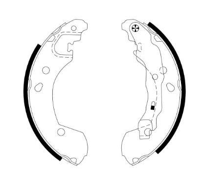 Renault Brake shoe set - rear (203x38)