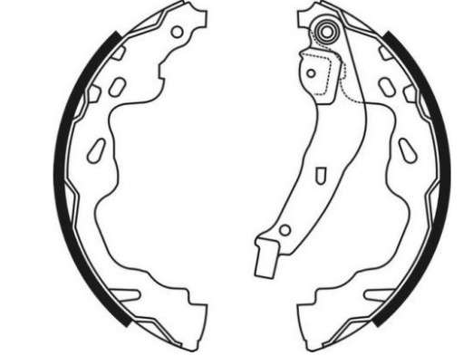 Peugeot brake shoe set - rear 200x32