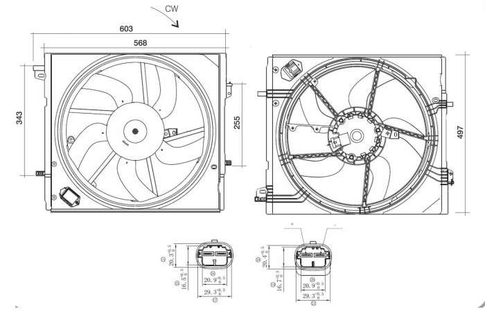 Renault radiator fan-electric