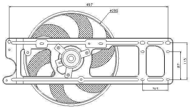 Renault radiator fan-electric