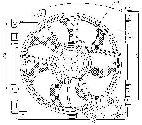 Renault radiator fan-electric